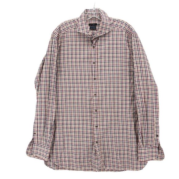 SUITSUPPLY Ford Washed Shirt Cotton Two Ply Check EXTRA SLIM FIT Size 43 - 17 - Picture 2 of 10